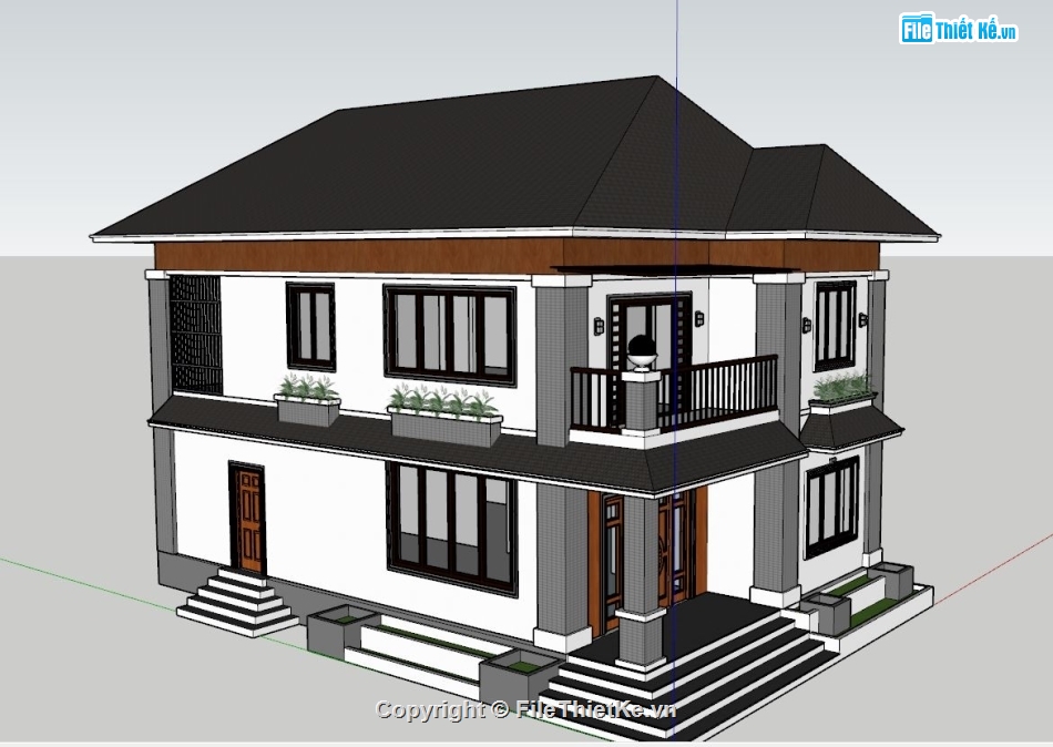 File sketchup biệt thự 2 tầng,Model sketchup biệt thự 2 tầng,Bản vẽ sketchup biệt thự 2 tầng,sketchup biệt thự 2 tầng,Mẫu Sketchup biệt thự 2 tầng,Biệt thự 2 tầng 8.7x13.5m